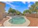 Private backyard pool oasis, perfect for relaxation and recreation at 308 E Sheffield Ct, Gilbert, AZ 85296