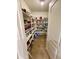 Organized walk-in pantry with ample shelving for storing groceries and kitchen essentials at 3891 E Simpson Rd, Gilbert, AZ 85297
