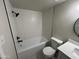 Updated bathroom with white subway tile shower and modern vanity with sink at 4425 W Sierra St, Glendale, AZ 85304