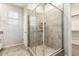 Modern bathroom showcasing tiled walk-in shower with glass enclosure at 778 W Lowell Dr, San Tan Valley, AZ 85140