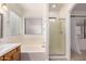 Bright bathroom showcasing a bathtub, separate shower, and lots of natural light at 11338 E Contessa St, Mesa, AZ 85207