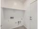 Bright laundry room with a utility sink, overhead shelving and room for folding at 15600 W Williams St, Goodyear, AZ 85338