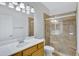 Well-lit bathroom features a tiled shower, modern vanity, and convenient fixtures at 16450 E Avenue Of The Fountain -- # 20, Fountain Hills, AZ 85268
