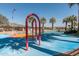 Colorful splash pad with water features, providing a fun and engaging space for to play at 1799 N 209Th Ave, Buckeye, AZ 85396