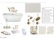Bathroom design materials featuring a freestanding bathtub, quartz countertops, and luxury shower system at 2304 Fox Tail Trl, Carefree, AZ 85377