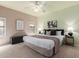 Relaxing bedroom featuring a ceiling fan, neutral walls, and natural light from the windows at 2635 N El Dorado Pl, Chandler, AZ 85224
