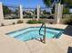 Community hot tub with a fence, landscaping and neighborhood homes in the background at 2635 N El Dorado Pl, Chandler, AZ 85224
