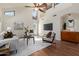 Bright, airy living room with vaulted ceilings, wet bar, and comfortable seating at 2635 N El Dorado Pl, Chandler, AZ 85224