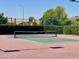 Community tennis court featuring a well-maintained green surface surrounded by lush greenery at 2635 N El Dorado Pl, Chandler, AZ 85224