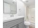 This lovely bathroom features fresh paint, a vanity and a shower and tub combo at 4226 W Evans Dr, Phoenix, AZ 85053