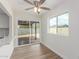 Bright dining area with new flooring, ceiling fan and view of the backyard at 4226 W Evans Dr, Phoenix, AZ 85053