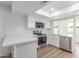 Bright kitchen features stainless appliances, wood floors, and modern white cabinets at 4226 W Evans Dr, Phoenix, AZ 85053