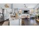 Kitchen with granite island flowing into living space at 4231 E Augusta Ave, Chandler, AZ 85249