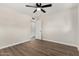 Bedroom featuring hardwood floors and a ceiling fan at 556 S Forest --, Mesa, AZ 85204