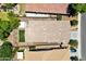 Aerial view of the home and backyard, including a pool and landscaping at 838 W Basswood Ave, Queen Creek, AZ 85140