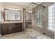 Beautiful bathroom featuring a frameless shower and double sink vanity at 838 W Basswood Ave, Queen Creek, AZ 85140