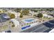 Community aerial view showcasing a refreshing pool, ample parking, and well-maintained buildings at 948 S Alma School Rd # 1, Mesa, AZ 85210
