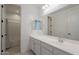 A well lit bathroom vanity with double mirrors and access to the shower and toilet at 9645 E Ripple Dr, Mesa, AZ 85212