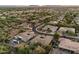 Aerial shot of property featuring desert landscaping, pool, backyard, and access to neighborhood streets at 11193 N 121St Way, Scottsdale, AZ 85259