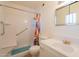 Bright bathroom featuring a shower, vanity, and fixtures at 1124 S Longwood Loop, Mesa, AZ 85208