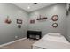 Bedroom featuring a bed, piano, decor and neutral colors for a calm and relaxing space at 19751 W Adams St, Buckeye, AZ 85326