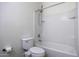 Simple bathroom showcasing a toilet and tub with shower, suitable for guest use at 2512 E Katrina Trl, Casa Grande, AZ 85194