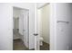 Bathroom features a toilet, and a doorway to a walk-in closet at 2512 E Katrina Trl, Casa Grande, AZ 85194