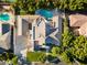 A bird's-eye view of a home with a private pool, patio, and lush greenery at 2625 N 24Th St # 15, Mesa, AZ 85213