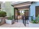 Private patio with seating area and garden planters, perfect for relaxing outdoors at 3131 N Central Ave # 3004, Phoenix, AZ 85012
