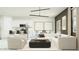 Open-concept living room with modern furnishings, including a plush sofa and stylish decor at 4791 E Shasta Dr, San Tan Valley, AZ 85143