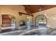 Open air cabana with a ceiling fan and views of the community at 6917 E Ingram Cir, Mesa, AZ 85207