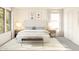 Cozy main bedroom with neutral tones, natural light, and matching nightstands at 7327 S 76Th Ln, Laveen, AZ 85339