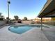 Beautiful pool with diving board, patio, and lush landscaping at 9615 N 34Th Ave, Phoenix, AZ 85051