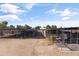 A view of horse stalls featuring ample space and well-kept fencing at 20464 E Bronco Dr, Queen Creek, AZ 85142