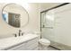 Bathroom featuring updated fixtures and shower at 2117 E Saltsage Dr, Phoenix, AZ 85048