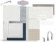 Selection of kitchen and bath materials showing tile, counter tops, fixtures, and cabinetry at 21963 E Sunset Dr, Queen Creek, AZ 85142