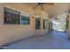 Covered patio with a ceiling fan for outdoor comfort at 2340 W Myrtle Dr, Chandler, AZ 85248