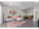 Bright living room with modern furniture, stylish decor, and an open floor plan at 2625 E Indian School Rd # 343, Phoenix, AZ 85016
