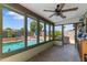 Enclosed patio room overlooking the swimming pool and backyard at 3207 W Michigan Ave, Phoenix, AZ 85053