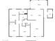 Detailed floor plan showcasing the layout with bedrooms, living room, and kitchen areas at 3825 E Captain Dreyfus Ave, Phoenix, AZ 85032