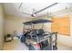Spacious garage with golf cart, creating convenient storage and enhancing the active lifestyle at 41903 N Golf Crest Rd, Anthem, AZ 85086