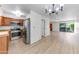 A combined kitchen and living room provides seamless space at 4630 N 68Th St # 280, Scottsdale, AZ 85251