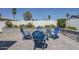 Beautiful backyard with an outdoor seating area and landscaped wall at 696 W Mesquite St, Chandler, AZ 85225