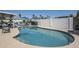 A beautiful blue swimming pool sits in the middle of a gorgeous backyard at 696 W Mesquite St, Chandler, AZ 85225