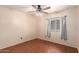 Bedroom with a ceiling fan and neutral-toned walls at 728 E Windsor Dr, Gilbert, AZ 85296