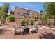 Private backyard featuring a fire pit, seating area, and shaded pergola at 841 E Peoria Ave # 2, Phoenix, AZ 85020