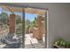 View from inside, showcases charming private outdoor patio, perfect for relaxation at 841 E Peoria Ave # 2, Phoenix, AZ 85020