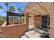 Cozy patio featuring a pergola, outdoor seating, and view of palm trees at 841 E Peoria Ave # 2, Phoenix, AZ 85020