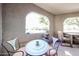 Inviting outdoor patio space with cozy seating and serene neighborhood views at 15225 N 100Th St # 1185, Scottsdale, AZ 85260