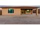 Covered patio with sliding glass door in backyard space at 18108 W Cassia Way, Goodyear, AZ 85338